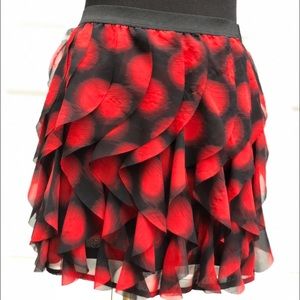Princess Vera Wang Red Polka Dot Ruffle Skirt